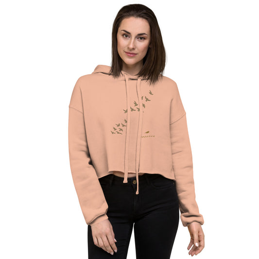 BIRDROAD COLLECTION. -  WOMEN CROP HOODIE