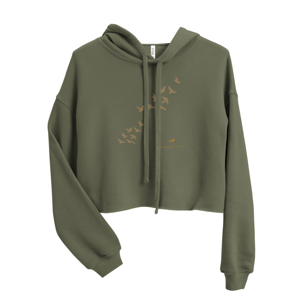 BIRDROAD COLLECTION. -  WOMEN CROP HOODIE