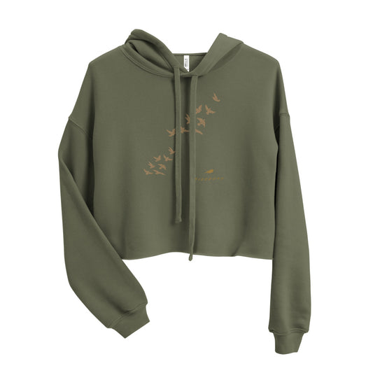 BIRDROAD COLLECTION. -  WOMEN CROP HOODIE